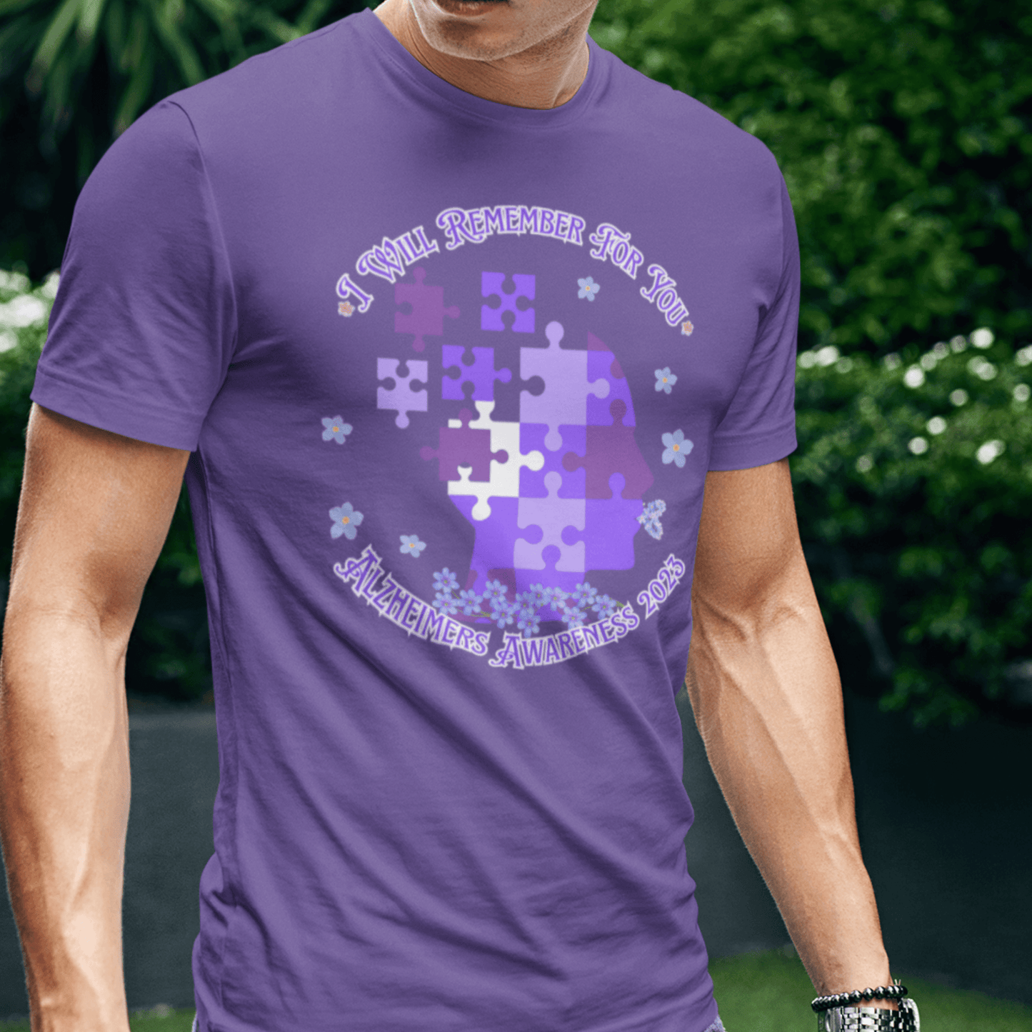 I Will Remember For You - Alzheimers Awareness Puzzle T-Shirt - ALL4THEGIFTOFIT