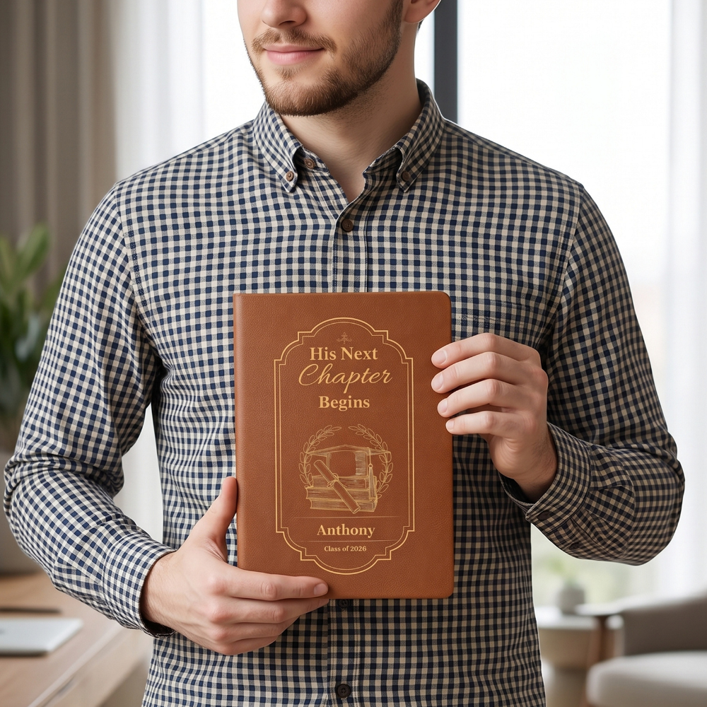 (TOP SELLER 🔥) Personalized Graduation Journal for Him – His Next Chapter Begins | Class of 2026 Gift