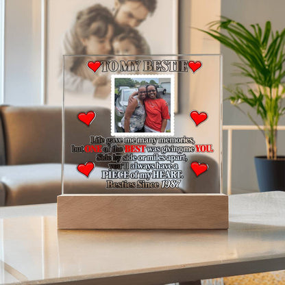 To My Bestie Acrylic Square Plaque