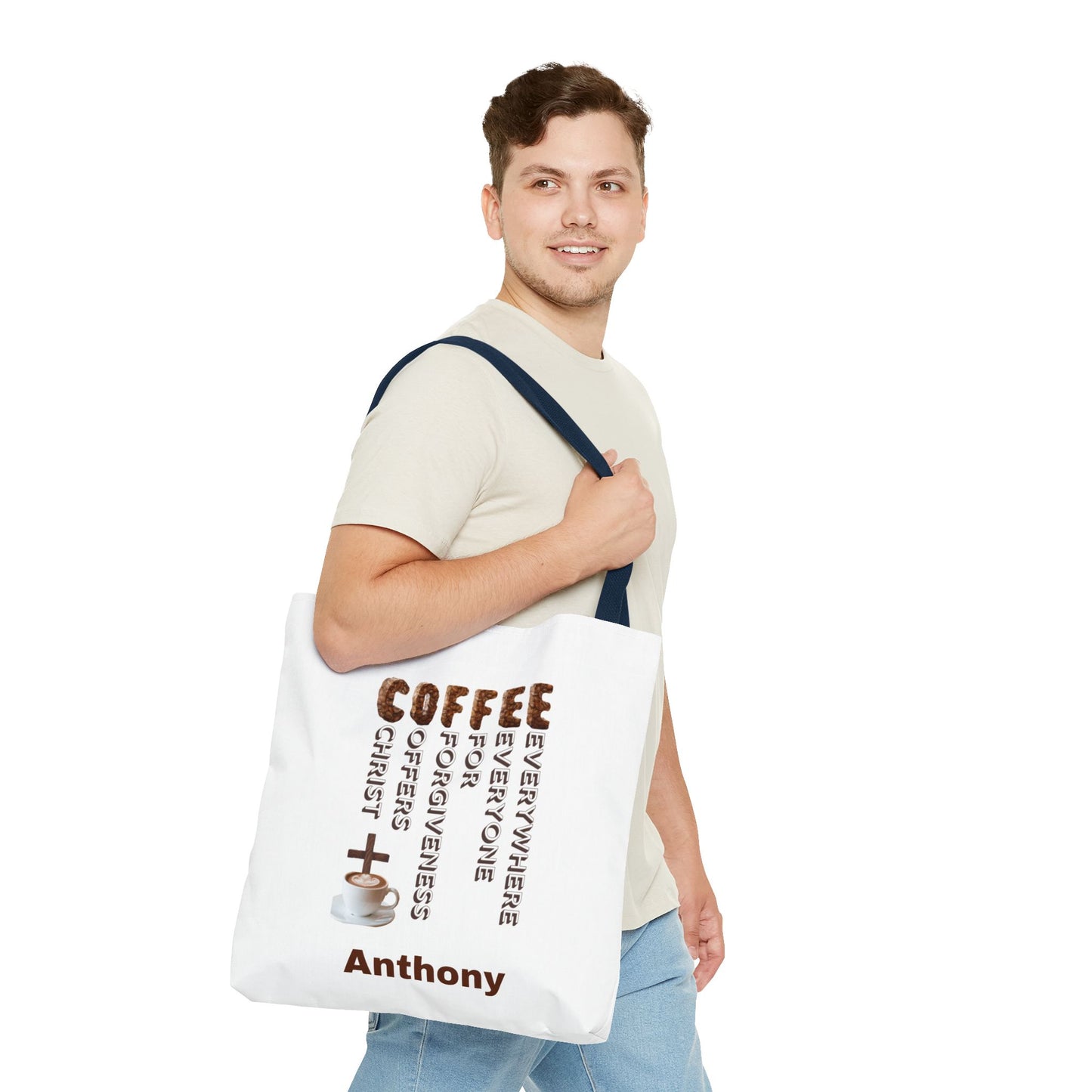 Coffee & Christ Tote Bag – Faith-Based Coffee Lover Gift