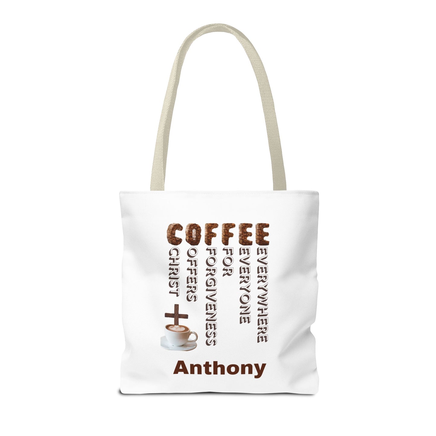 Coffee & Christ Tote Bag – Faith-Based Coffee Lover Gift