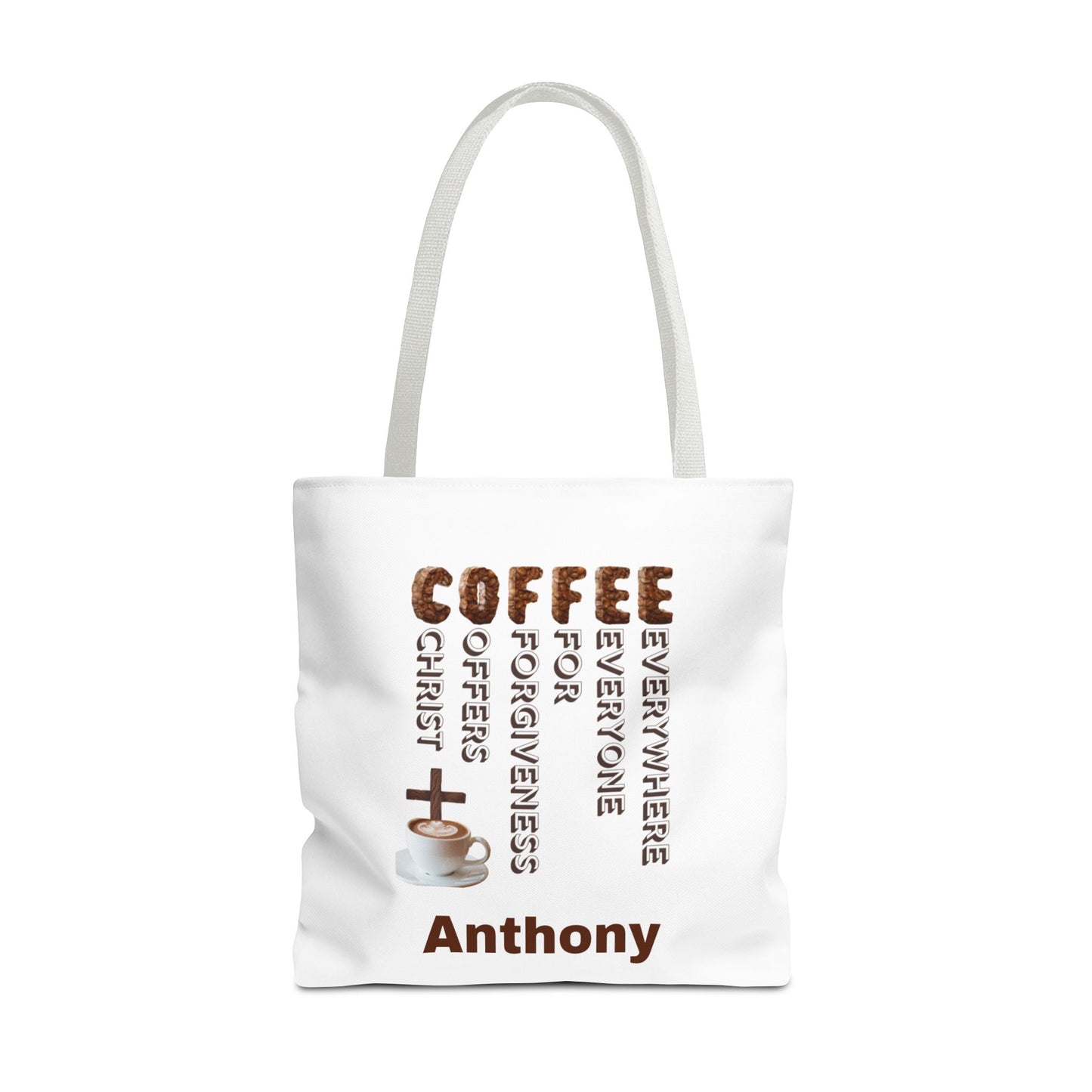 Coffee & Christ Tote Bag – Faith-Based Coffee Lover Gift