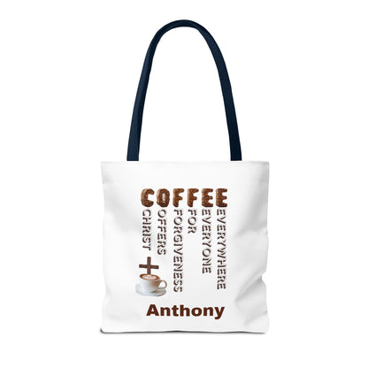 Coffee & Christ Tote Bag – Faith-Based Coffee Lover Gift