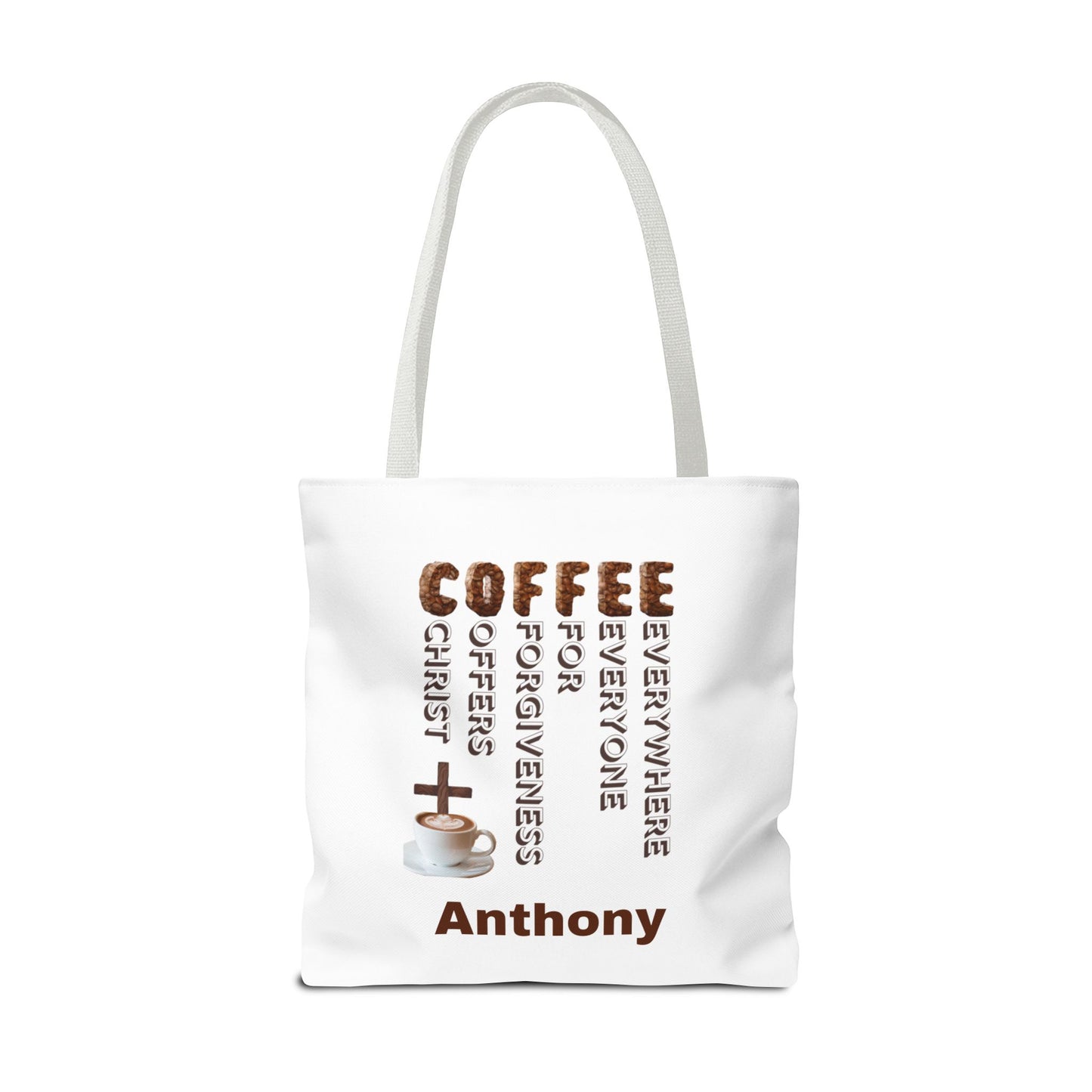 Coffee & Christ Tote Bag – Faith-Based Coffee Lover Gift