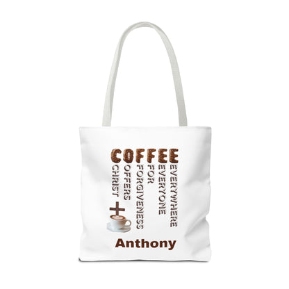 Coffee & Christ Tote Bag – Faith-Based Coffee Lover Gift