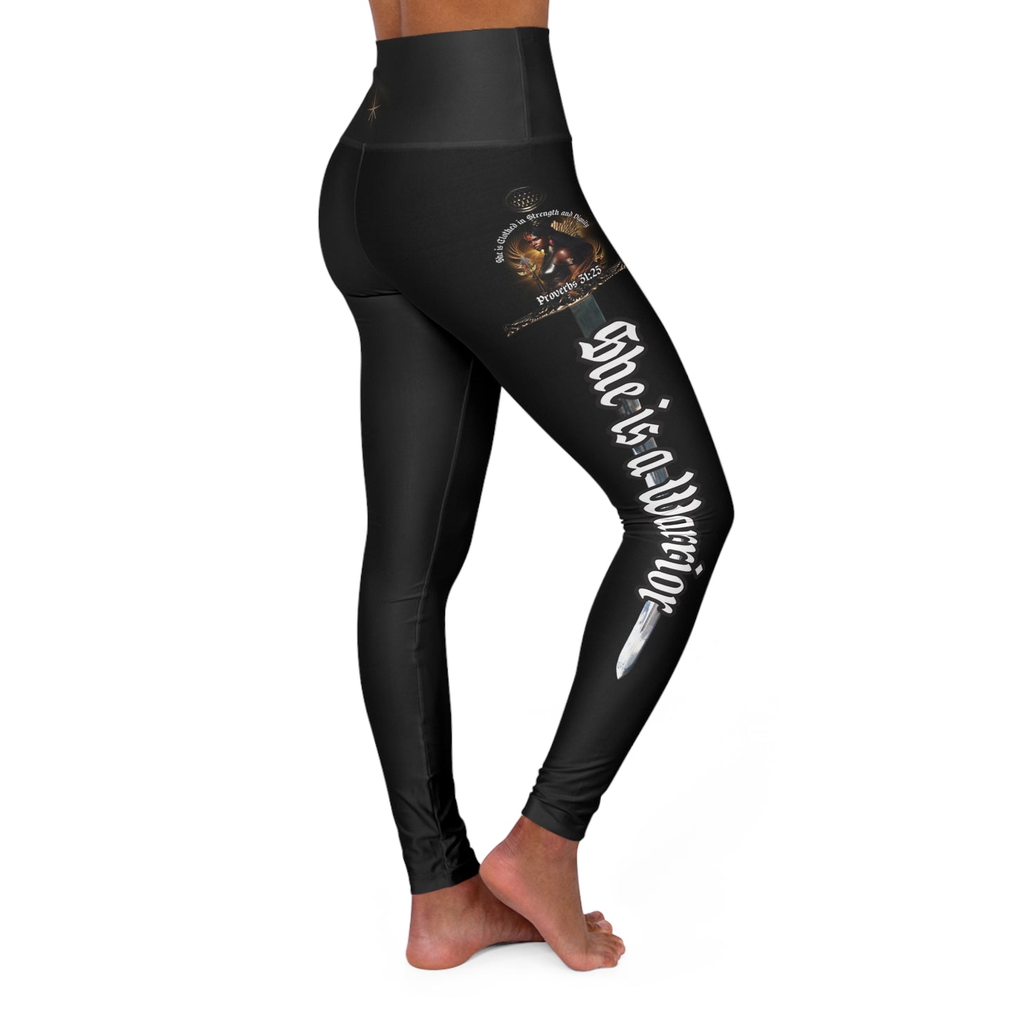 She is Clothed in Strength and Dignity Leggings