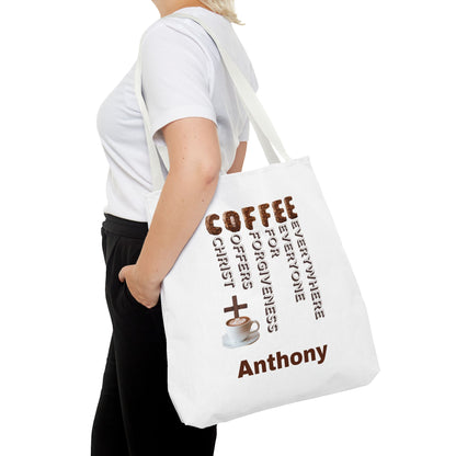Coffee & Christ Tote Bag – Faith-Based Coffee Lover Gift