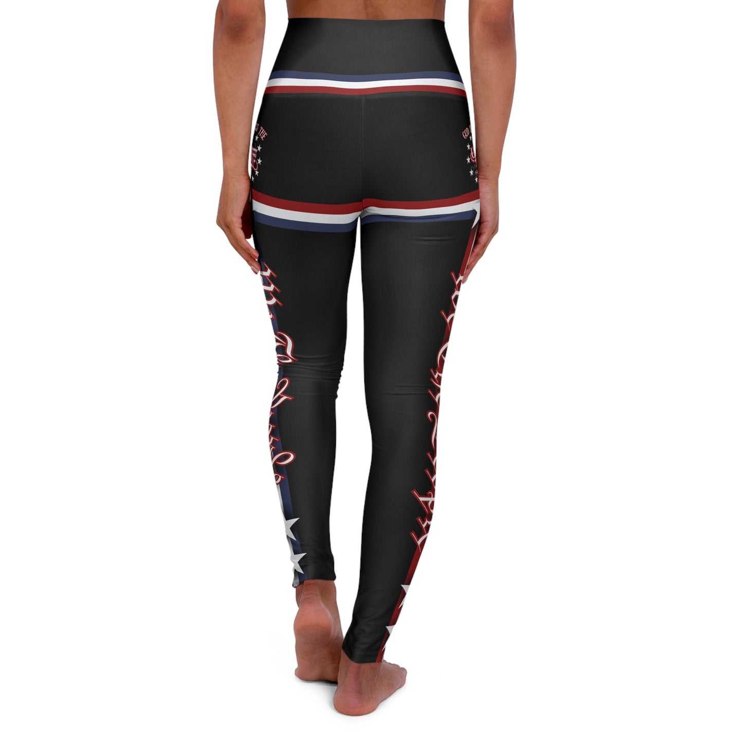 (TOP SELLER 🔥) God Bless the USA Leggings Black