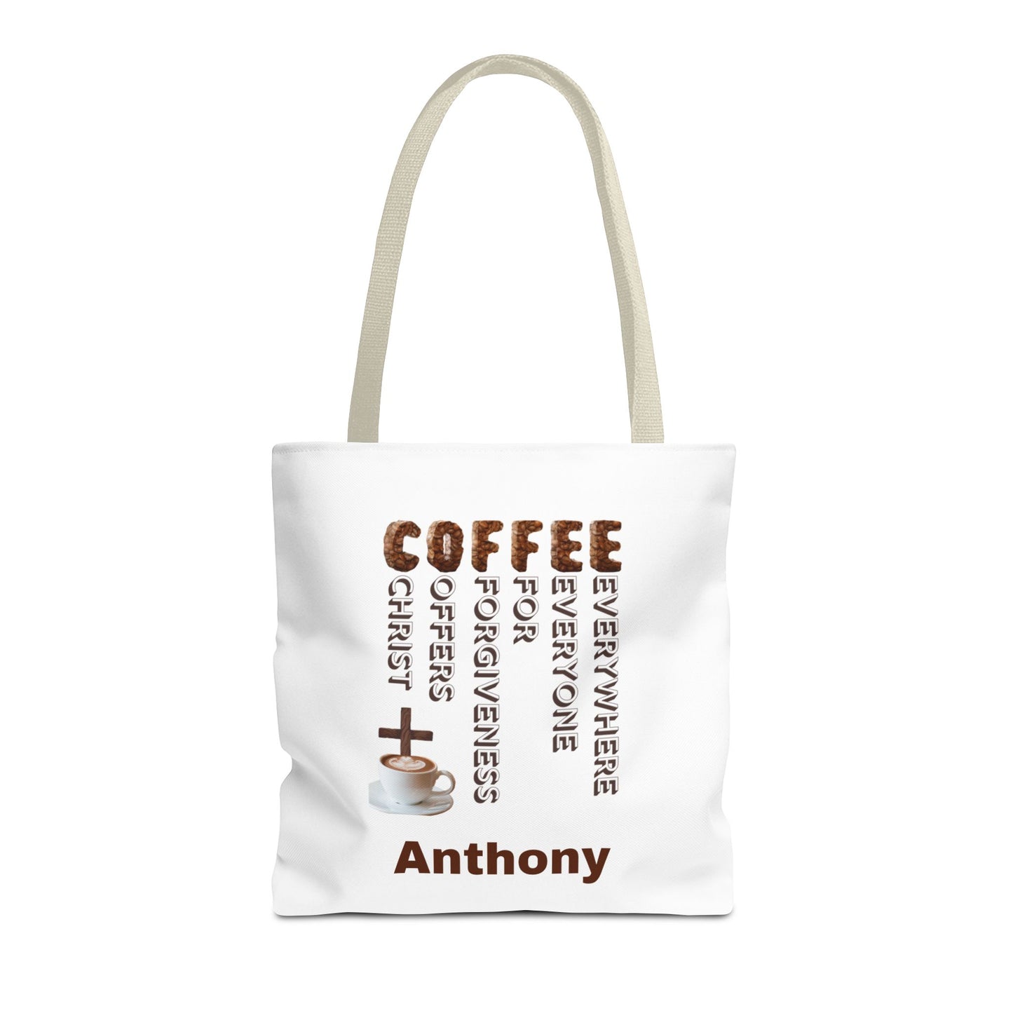Coffee & Christ Tote Bag – Faith-Based Coffee Lover Gift