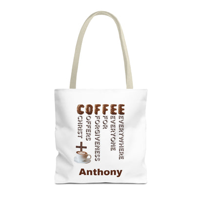 Coffee & Christ Tote Bag – Faith-Based Coffee Lover Gift