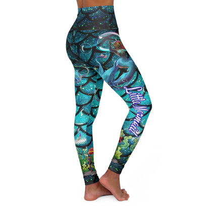 Ladies Little Mermaid High Waisted Yoga Leggings V2
