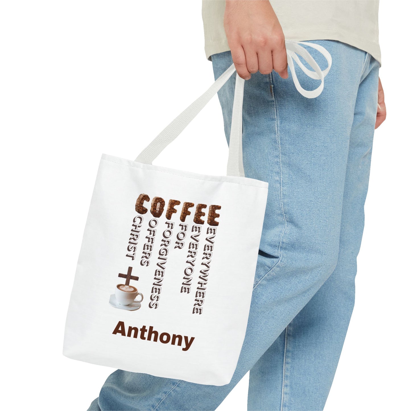 Coffee & Christ Tote Bag – Faith-Based Coffee Lover Gift