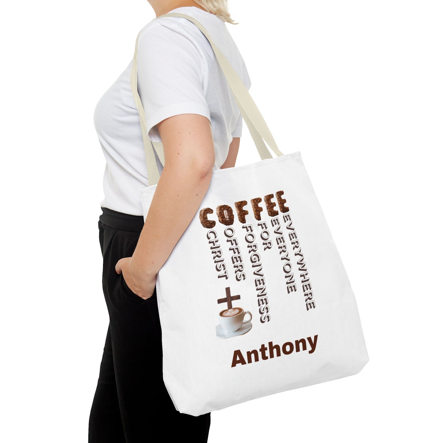 Coffee & Christ Tote Bag – Faith-Based Coffee Lover Gift