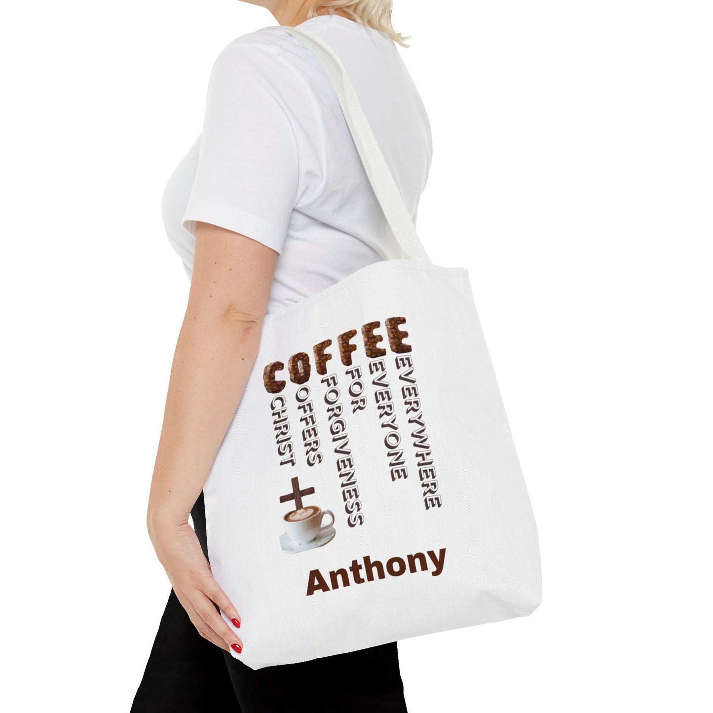 Coffee & Christ Tote Bag – Faith-Based Coffee Lover Gift