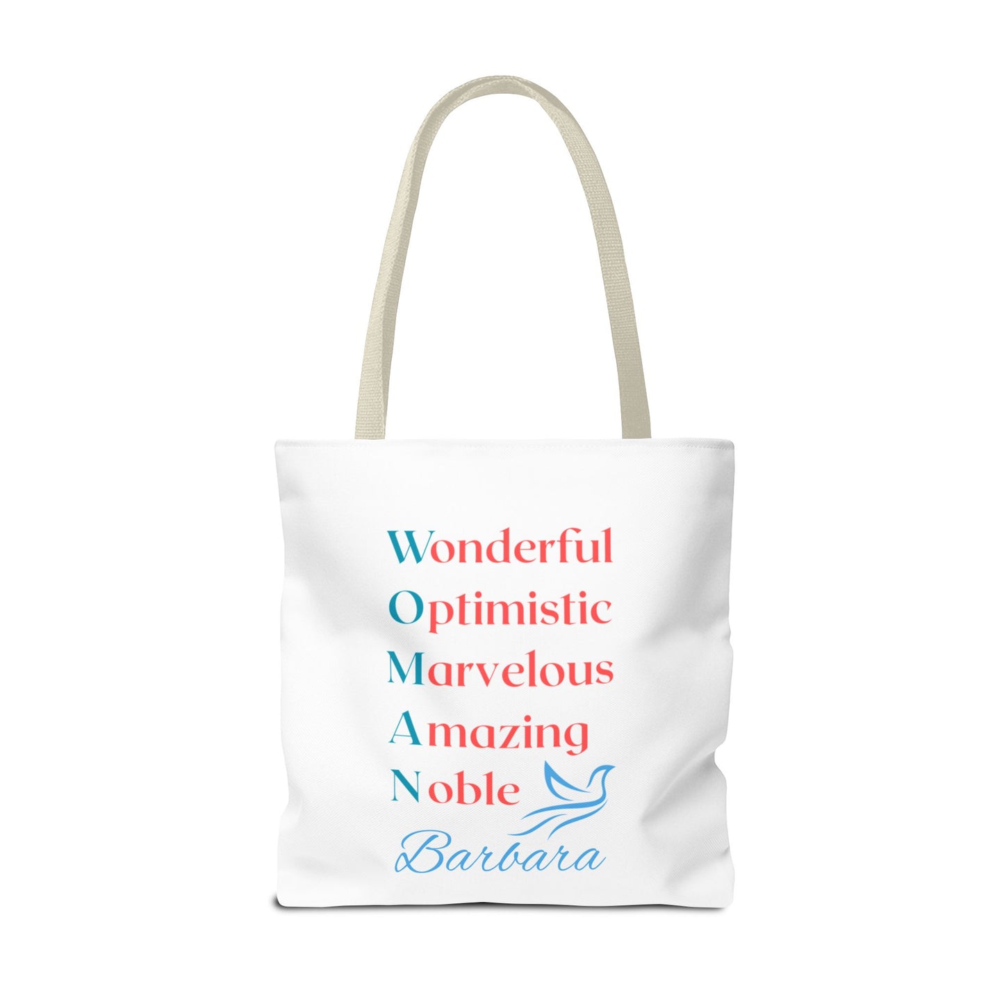 Wonderful Optimistic Marvelous Amazing Noble — WOMAN Inspirational Tote Bag