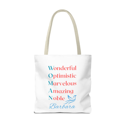 Wonderful Optimistic Marvelous Amazing Noble — WOMAN Inspirational Tote Bag