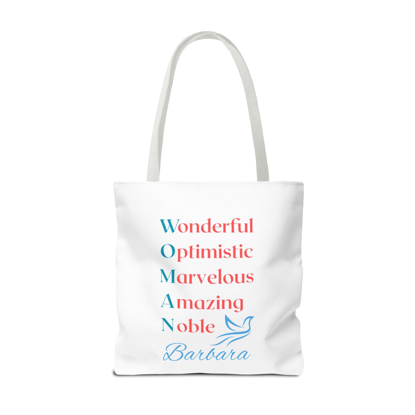 Wonderful Optimistic Marvelous Amazing Noble — WOMAN Inspirational Tote Bag