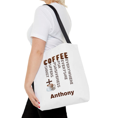 Coffee & Christ Tote Bag – Faith-Based Coffee Lover Gift