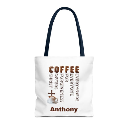 Coffee & Christ Tote Bag – Faith-Based Coffee Lover Gift