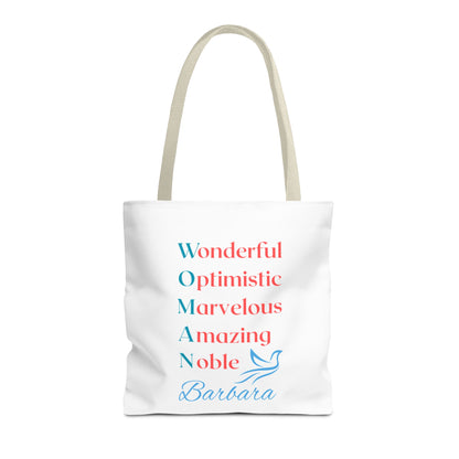 Wonderful Optimistic Marvelous Amazing Noble — WOMAN Inspirational Tote Bag