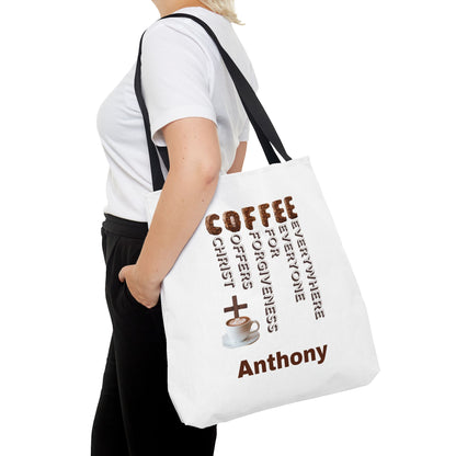 Coffee & Christ Tote Bag – Faith-Based Coffee Lover Gift