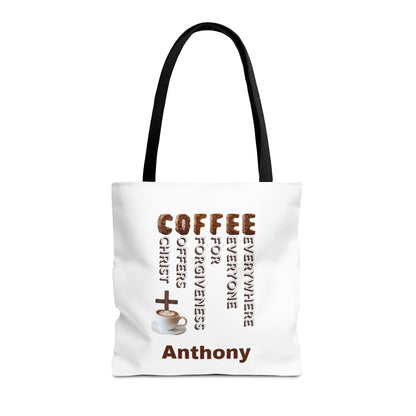 Coffee & Christ Tote Bag – Faith-Based Coffee Lover Gift
