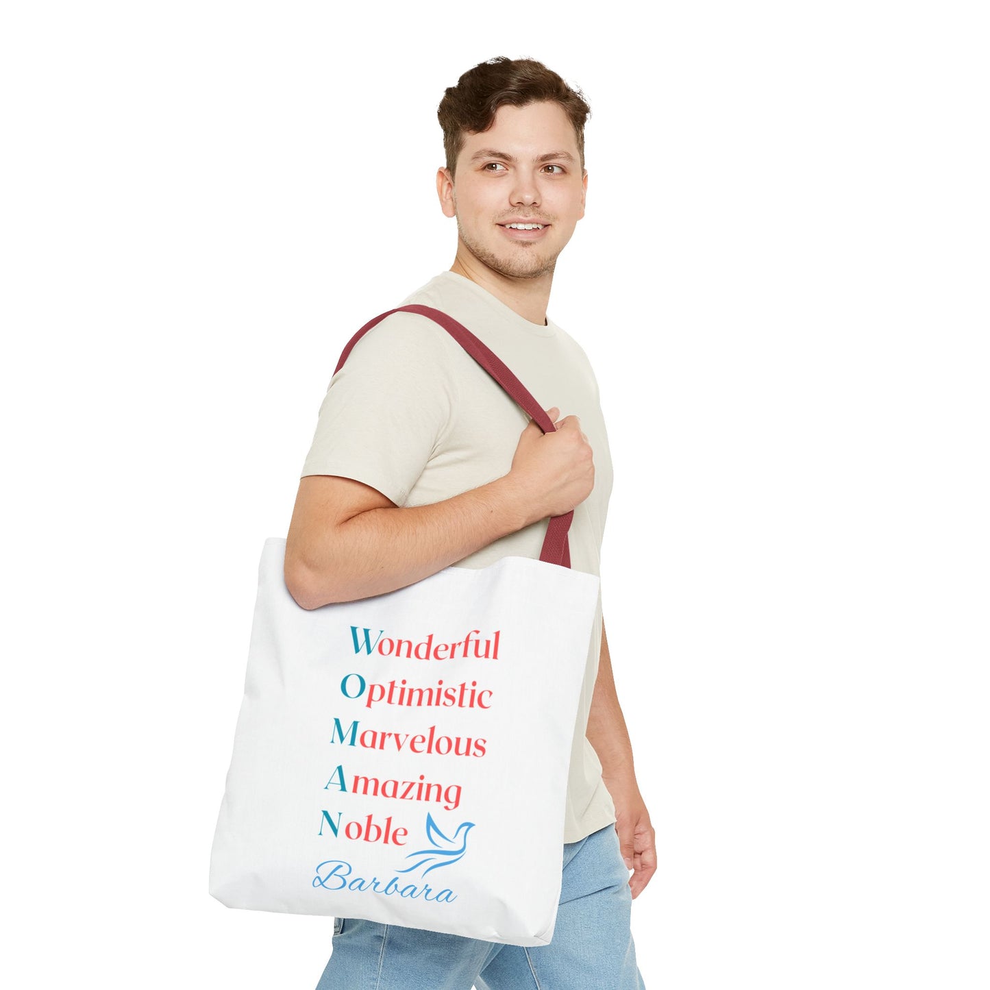 Wonderful Optimistic Marvelous Amazing Noble — WOMAN Inspirational Tote Bag