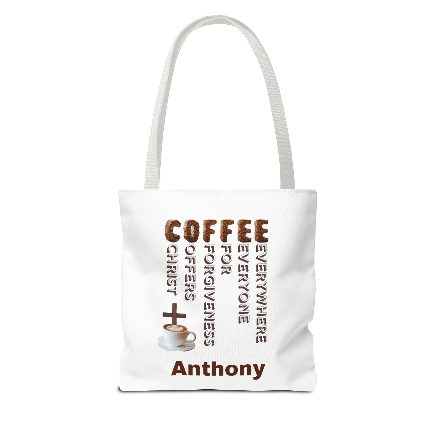 Coffee & Christ Tote Bag – Faith-Based Coffee Lover Gift
