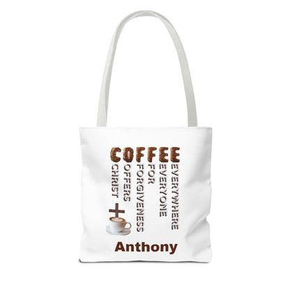 Coffee & Christ Tote Bag – Faith-Based Coffee Lover Gift