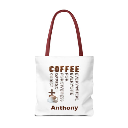 Coffee & Christ Tote Bag – Faith-Based Coffee Lover Gift