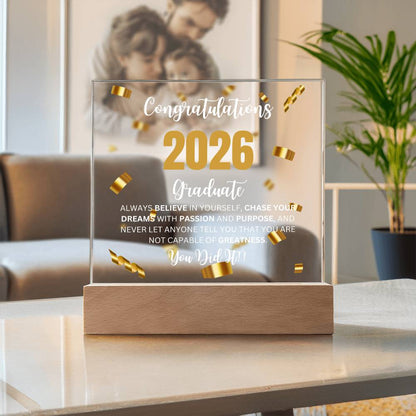 Congratulations Graduate Acrylic Plaque – Graduation Keepsake Gift
