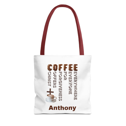 Coffee & Christ Tote Bag – Faith-Based Coffee Lover Gift