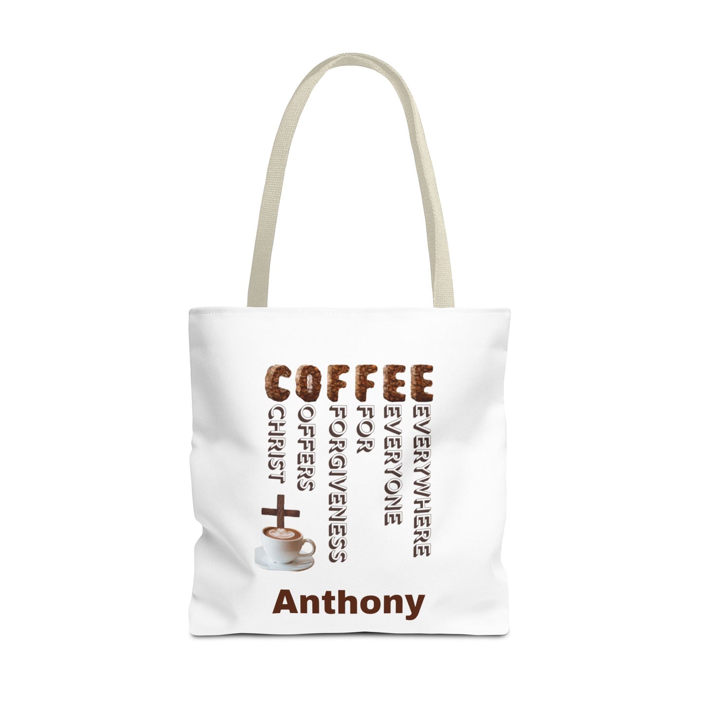 Coffee & Christ Tote Bag – Faith-Based Coffee Lover Gift