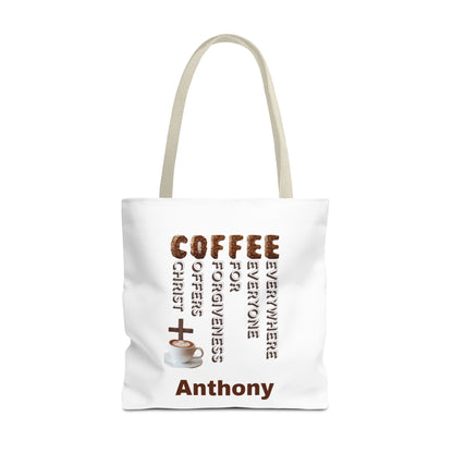 Coffee & Christ Tote Bag – Faith-Based Coffee Lover Gift