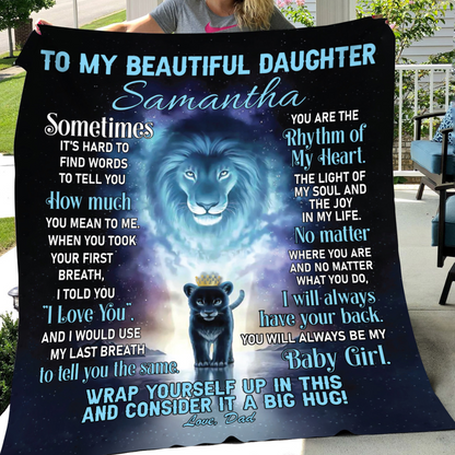 (ALMOST SOLD OUT🔥) Personalized Daughter Blanket from Dad 🎁