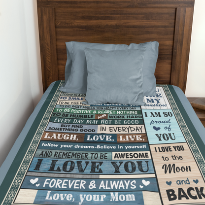 (ALMOST SOLD OUT🔥) Personalized Son Blanket | Love, Mom