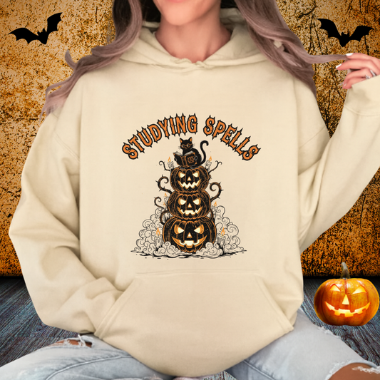 Studying Spells Pumpkin Stack Shirt