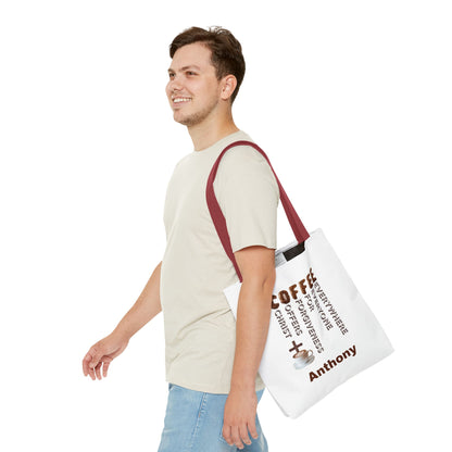 Coffee & Christ Tote Bag – Faith-Based Coffee Lover Gift