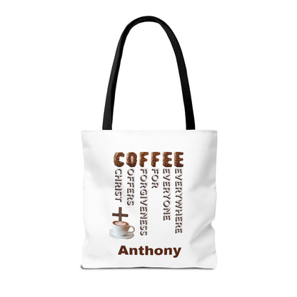 Coffee & Christ Tote Bag – Faith-Based Coffee Lover Gift