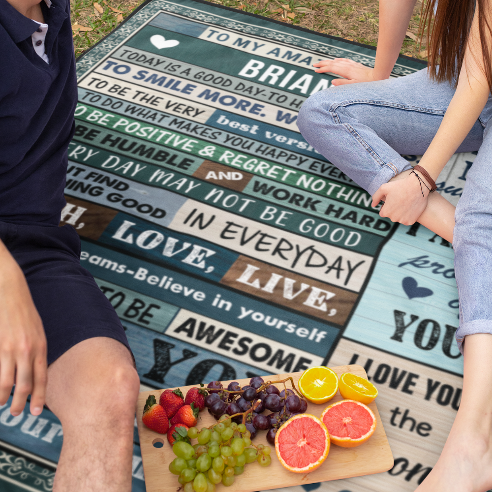 (ALMOST SOLD OUT🔥) Personalized Son Blanket | Love, Mom