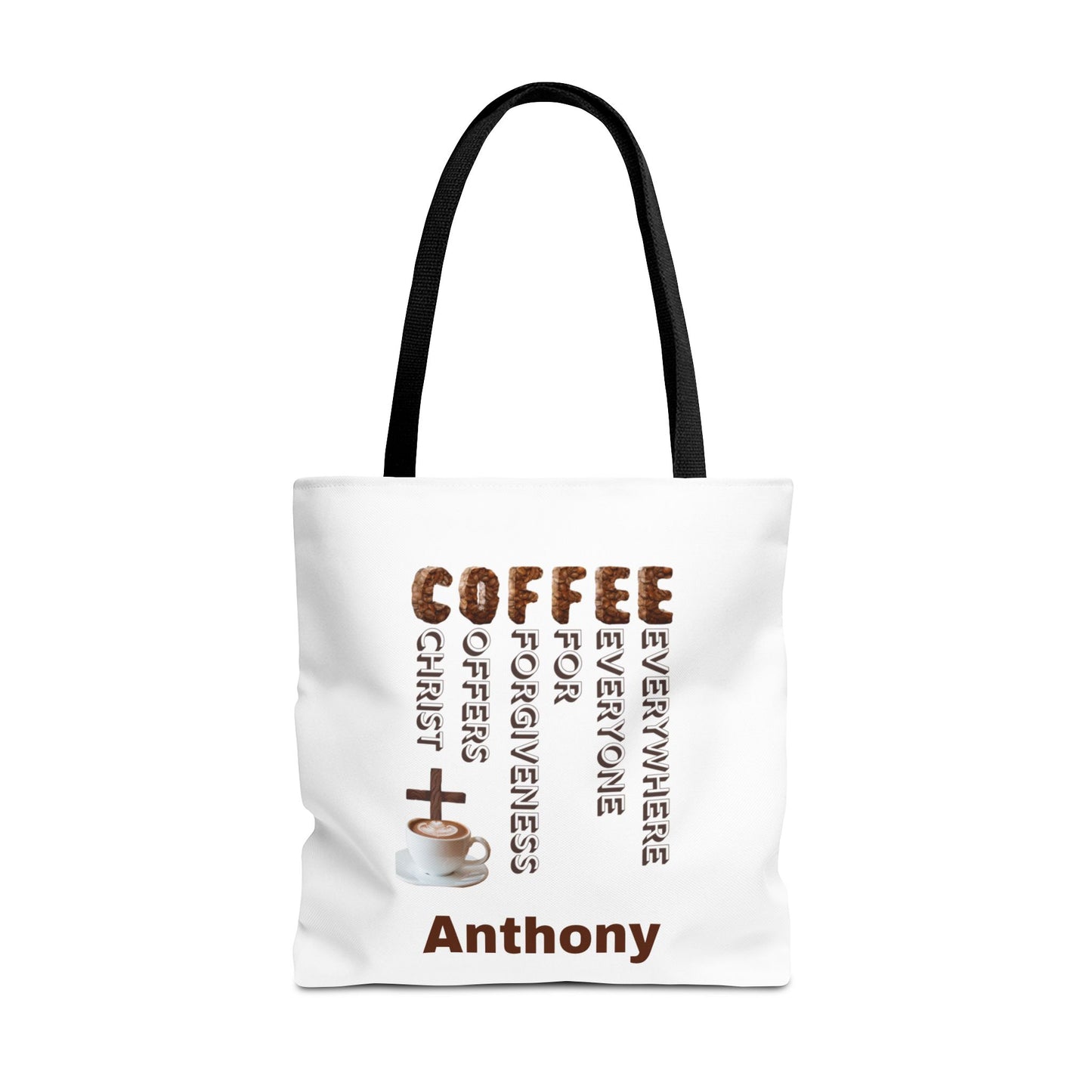 Coffee & Christ Tote Bag – Faith-Based Coffee Lover Gift