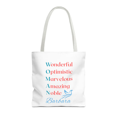 Wonderful Optimistic Marvelous Amazing Noble — WOMAN Inspirational Tote Bag