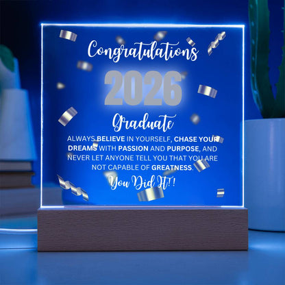 Congratulations Graduate Acrylic Plaque – Graduation Keepsake Gift