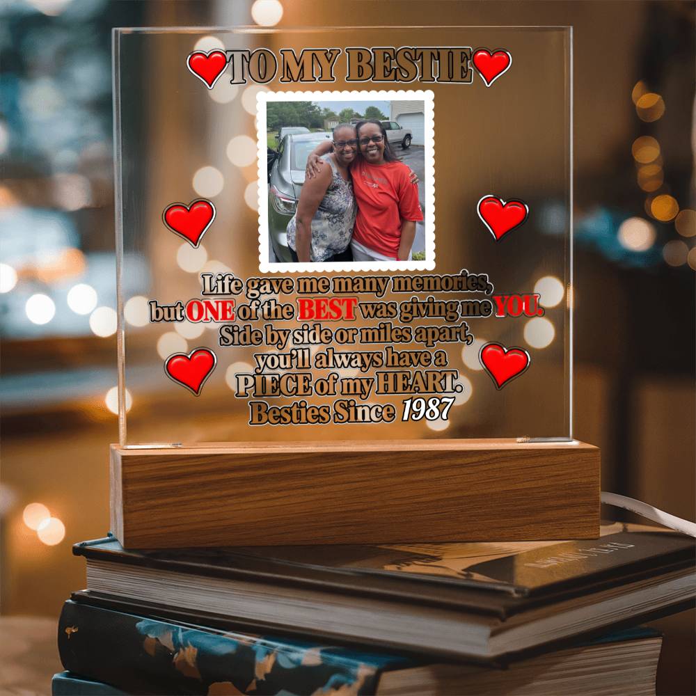 To My Bestie Acrylic Square Plaque