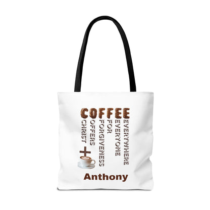 Coffee & Christ Tote Bag – Faith-Based Coffee Lover Gift