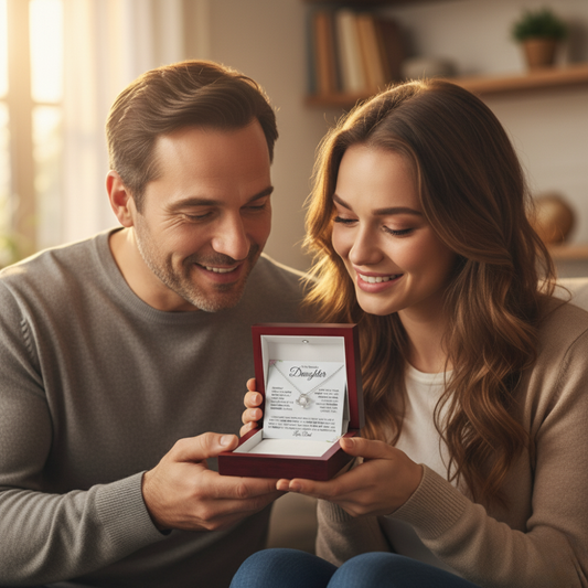 (BEST SELLER 🔥)To My Beautiful Daughter – The Most Beautiful Chapter – Love Knot Necklace from Dad