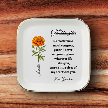 Personalized To My Granddaughter Jewelry Dish