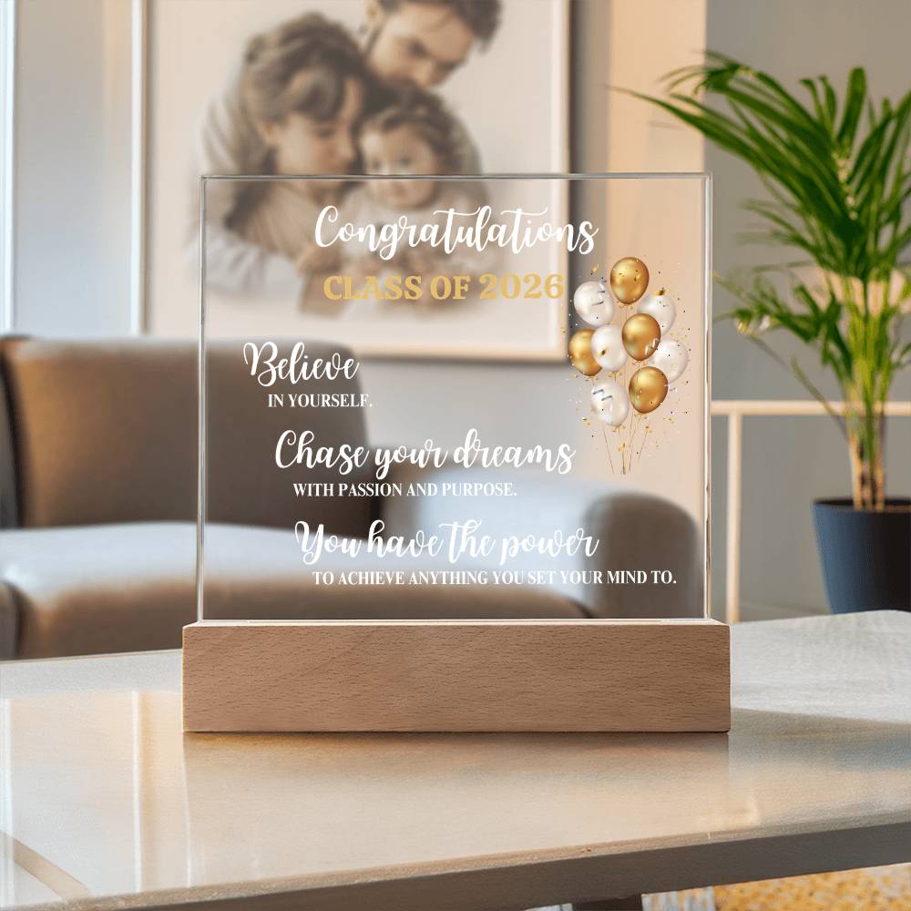 Congratulations Class of 2026 Acrylic Plaque – Graduation Keepsake