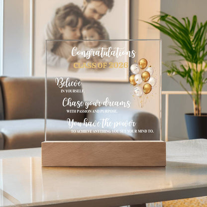 Congratulations Class of 2026 Acrylic Plaque – Graduation Keepsake