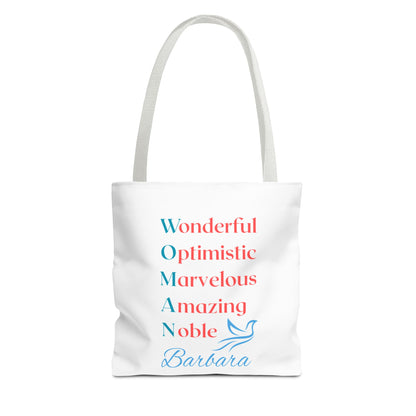 Wonderful Optimistic Marvelous Amazing Noble — WOMAN Inspirational Tote Bag